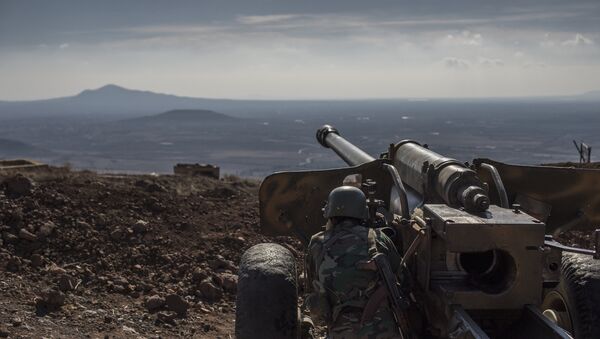 Soldado de Ejército de Siria en una posición - Sputnik Mundo