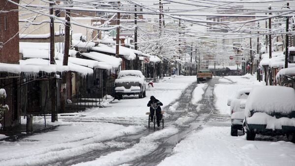 México alerta a migrantes ante las peores nevadas en 55 años - Sputnik Mundo