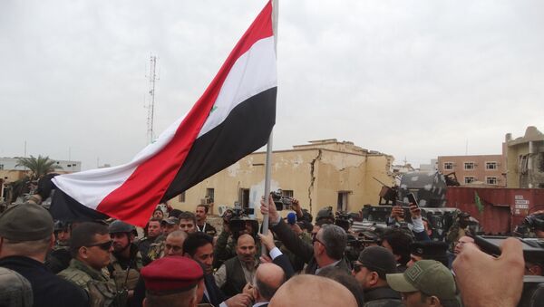 Haider al-Abadi, primer ministro de Irak, en la ciudad de Ramadi - Sputnik Mundo