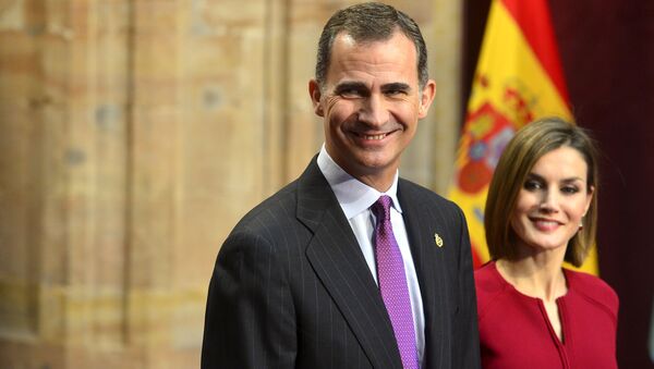 Spain's Crown Prince Felipe and Queen Letizia at the 2015 Princess of Asturias Awards ceremony - Sputnik Mundo