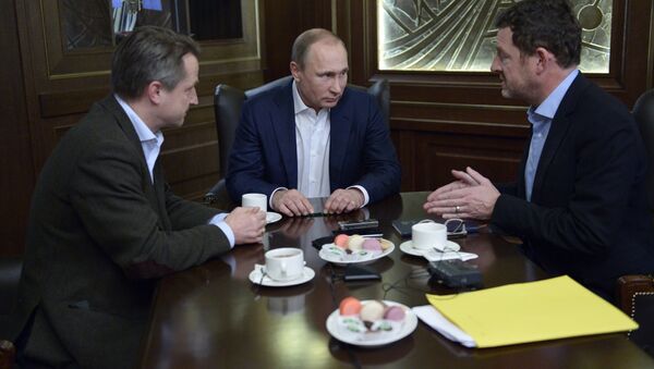 Presidente de Rusia, Vladímir Putin, durante una entrevista con el diario alemán Bild - Sputnik Mundo