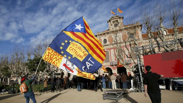 El partidario de la independencia de Cataluña (archivo) - Sputnik Mundo