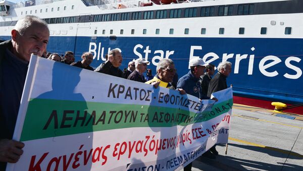 Huelga de marineros en Grecia  (Archivo) - Sputnik Mundo