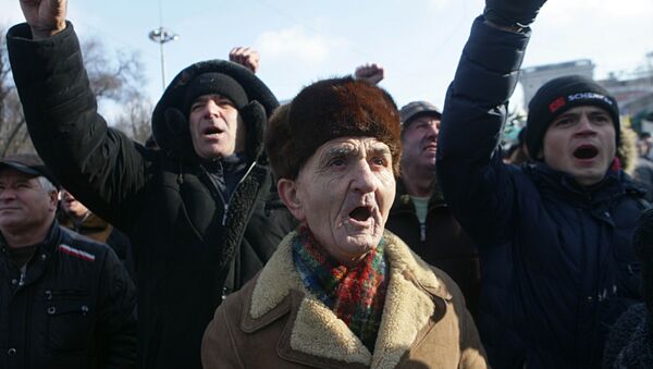 Protesta antigubernamental en Chisinau, Moldavia - Sputnik Mundo