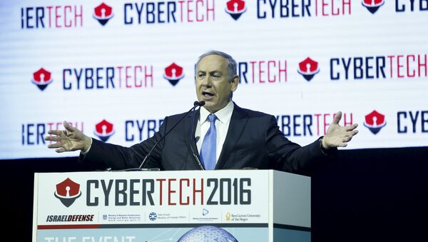 Primer ministro de Israel, Benjamín Netanyahu, en la conferencia Cybertech - Sputnik Mundo