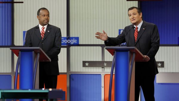 Candidatos a la presidencia de EEUU, Ben Carson y Ted Cruz - Sputnik Mundo