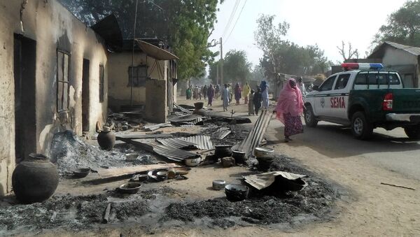 Lugar del atentado cometido por el grupo Boko Haram en Nugeria - Sputnik Mundo