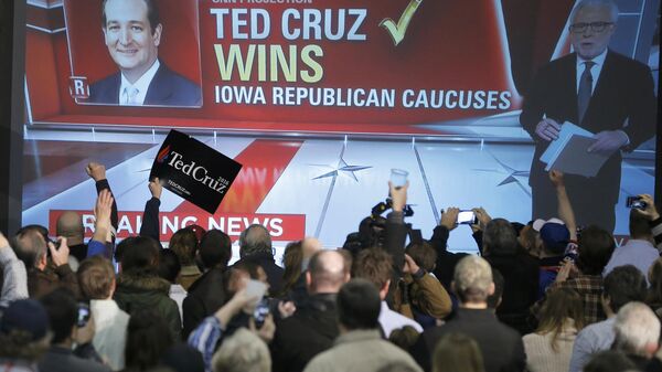 Ted Cruz gana las primeras primarias republicanas en Iowa - Sputnik Mundo