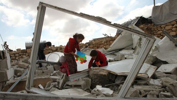 Casas demolidas en la zona disputada entre Israel y Palestina - Sputnik Mundo