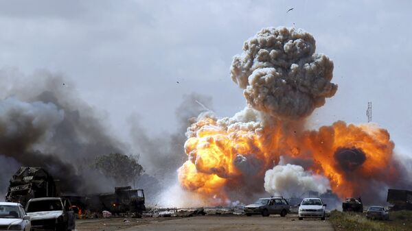 Bombardeos de la coalición en Libia (archivo) - Sputnik Mundo