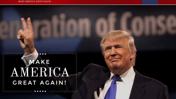 El sitio web de Donald Trump, donaldjtrump.com - Sputnik Mundo