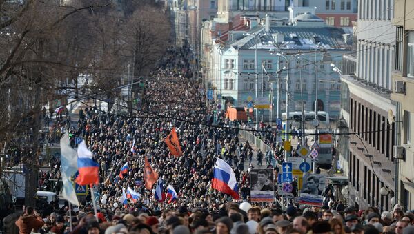 Marcha en la memoria del político opositor ruso Boris Nemtsov - Sputnik Mundo