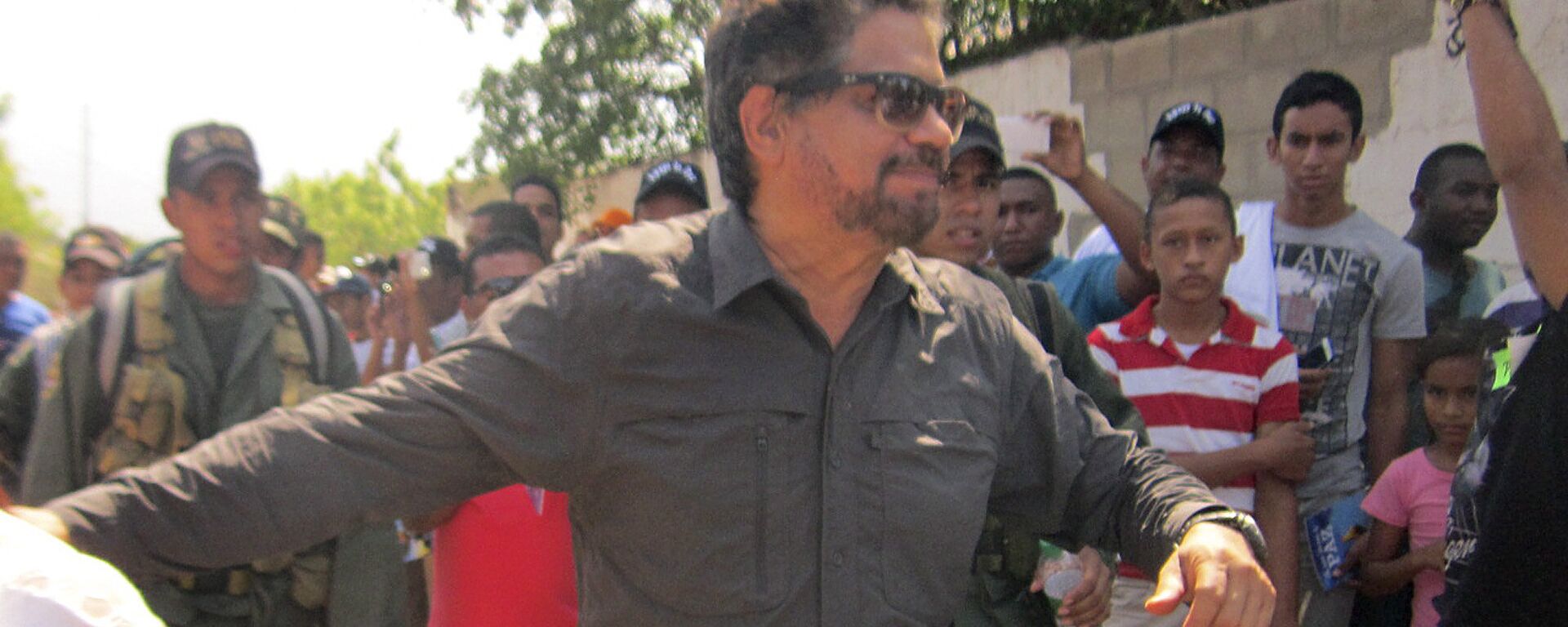 Iván Márquez, uno de los líderes de las FARC, durante la reunión en La Guajira, 18 de febrero de 2016 - Sputnik Mundo, 1920, 04.07.2022