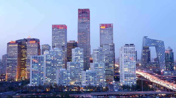 A general view shows the skyline of a central business district in Beijing - Sputnik Mundo