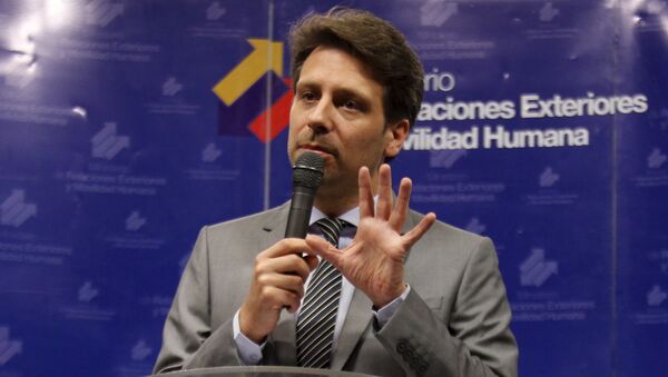Guillaume Long, ministro de Exteriores de Ecuador - Sputnik Mundo
