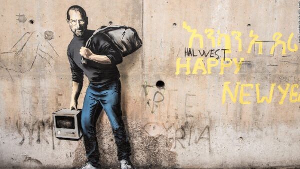 ¿Misterio develado? Un vídeo captura a Banksy in fraganti - Sputnik Mundo