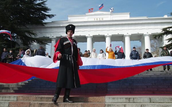 El segundo aniversario de la reunificación de la península de Crimea con Rusia - Sputnik Mundo