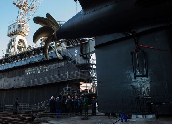 El lanzamiento del submarino Veliki Nóvgorod - Sputnik Mundo