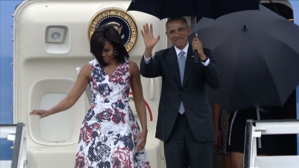 Presidente EEUU Barack Obama y su esposa Michelle en La Habana - Sputnik Mundo