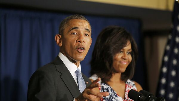 Presidente EEUU Barack Obama y su esposa Michelle en el hotel Meliá Habana - Sputnik Mundo