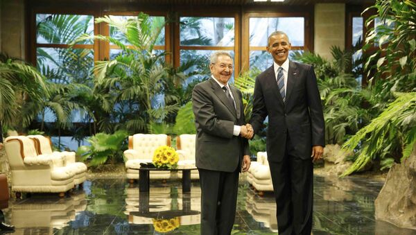 Presidente de Cuba, Raúl Castro y presidente de EEUU Barack Obama - Sputnik Mundo