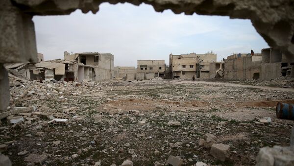 Edificios destruidos en las afueras de Damasco - Sputnik Mundo
