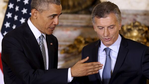 Presidente de EEUU, Barack Obama y presidente de Argentina, Mauricio Macri - Sputnik Mundo