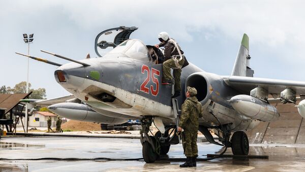 Aviación rusa en la base de Hmeymim en Siria (archivo) - Sputnik Mundo
