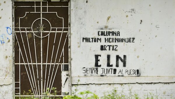 Grafiti del ELN (Ejército de Liberación Nacional ) en Colombia (archivo) - Sputnik Mundo