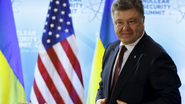 Petró Poroshenko, el mandatario de Ucrania, durante su visita a la Cumbre nuclear en Washington - Sputnik Mundo
