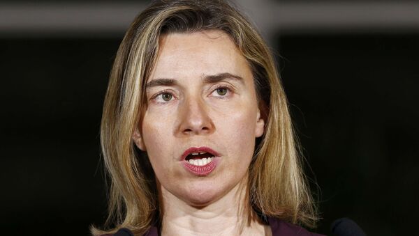 EU foreign policy chief Mogherini speaks to media in Geneva - Sputnik Mundo