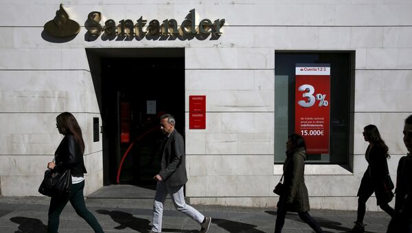 Banco Santander en Madrid - Sputnik Mundo