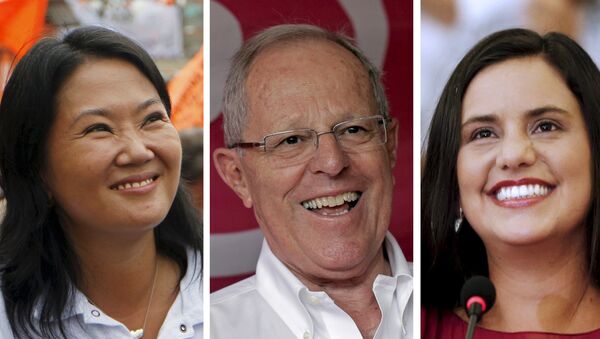 Candidatos a la presidencia de Perú: Keiko Fujimori, Pedro Pablo Kuczynski y Veronika Mendoza - Sputnik Mundo