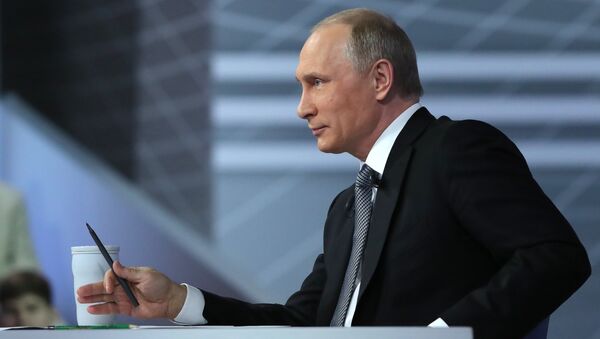 Línea directa con Vladímir Putin, 2016 - Sputnik Mundo