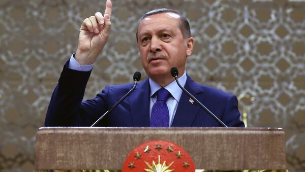El presidente de Turquía  Recep Tayyip Erdogan en Ankara - Sputnik Mundo