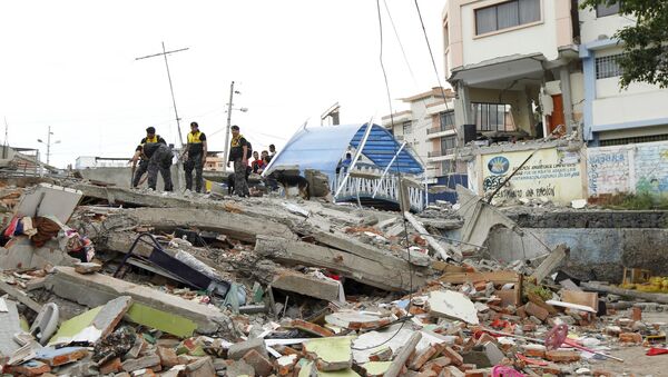 Consecuencia del terremoto en Ecuador - Sputnik Mundo