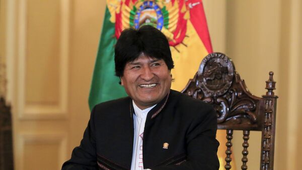 Bolivia's President Evo Morales smiles during a news conference at the presidential palace in La Paz, Bolivia, April 25, 2016. - Sputnik Mundo
