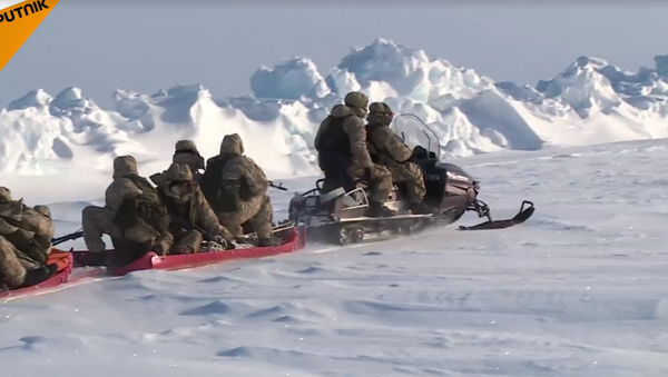 Paracaidistas rusos realizan maniobras cerca del Polo Norte - Sputnik Mundo