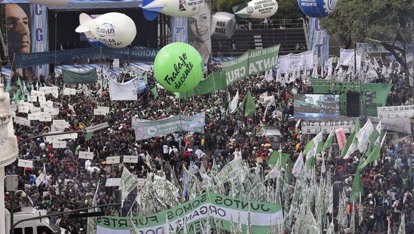 Manifestación contra el Gobierno argentino - Sputnik Mundo