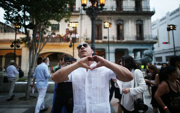 Actor Vin Diesel antes del show de Chanel en La Habana, Cuba - Sputnik Mundo