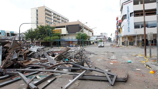Consecuencias del terremoto en Ecuador (archivo) - Sputnik Mundo