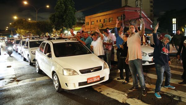 Protestas contra Uber en Sao Paulo - Sputnik Mundo