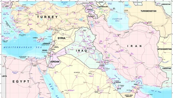 El mapa del Oriente Próximo - Sputnik Mundo