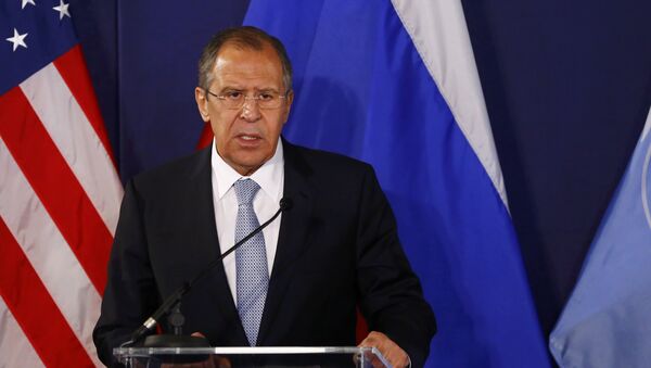 Serguéi Lavrov, ministro de Exteriores de Rusia, durante la rueda de prensa en Viena - Sputnik Mundo