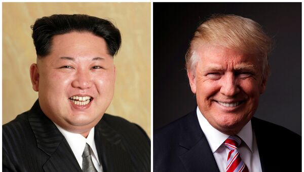Líder de Corea del Norte, Kim Jong-un y candidato a la presidencia de EEUU, Donald Trump - Sputnik Mundo