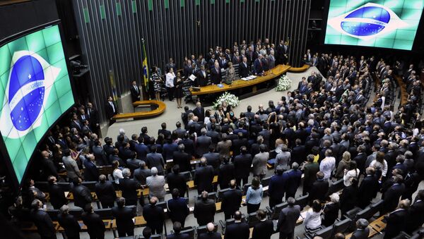 Una sesión del Congreso de Brasil - Sputnik Mundo