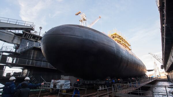 Спуск на воду подводной лодки Великий Новгород в Санкт-Петербурге - Sputnik Mundo