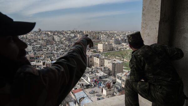 Syrian Arab Army troops in Aleppo - Sputnik Mundo