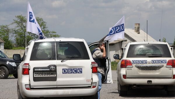 Representantes de la OSCE en Donbás - Sputnik Mundo