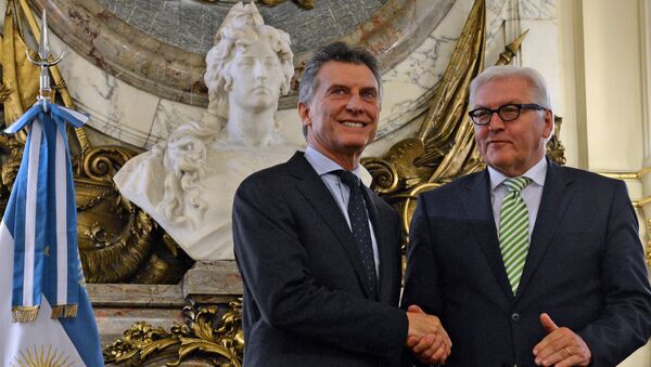 Mauricio Macri, presidente de Argentina, recibe a Frank Walter Steinmejer, ministro de Asuntos Exteriores de Alemania - Sputnik Mundo